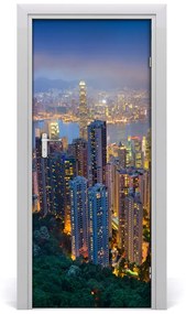 Fototapeta samolepiace na dvere Hongkong noc 75x205 cm