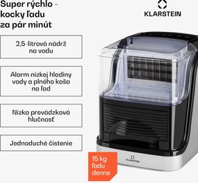 Klarstein Kristall ľadovač na ľadové kryštály 2 veľkosti 2,5l nádrž na vodu