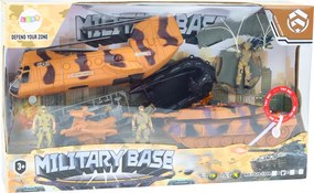 LEAN Toys Vojenská súprava: tank, vrtuľník, výsadkár, zvuky