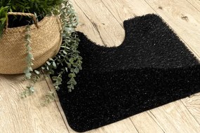 Sada kúpeľňových koberčekov SYNERGY glamour / lurex, čierna