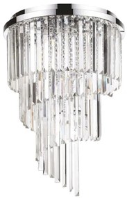 Ideal Lux - Krištáľový prisadený luster CARLTON 12xE14/40W/230V chróm