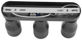 Zaoblené stropné bodové svetlo tmavosivé GU10 50 mm 3-svetlo - Stanley