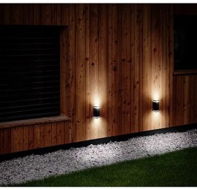 SOLIGHT Vonkajšie nástenné svietidlo POTENZA 2xGU10 | IP54, čierne