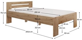Jednolôžková posteľ 120x200 cm Boyard (dub artisan). Vlastná spoľahlivá doprava až k Vám domov. 1119505