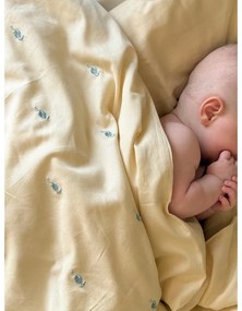 Svetložltá detská obliečka do postieľky z Bio bavlny 70x100 cm Sea Garden – Cam Cam Copenhagen