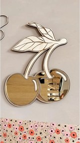 Zrkadlo čerešne do detskej izby – akrylové zrkadlo z dreva 36x30 cm