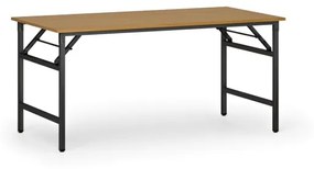 Konferenčný stôl FAST READY s čiernou podnožou, 1600 x 800 x 750 mm, buk
