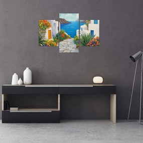 Obraz - Grécka ulička (90x60 cm)
