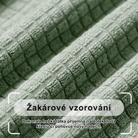 Elastický žakárový poťah na dvojmiestnu pohovku BestBerg / šalviová