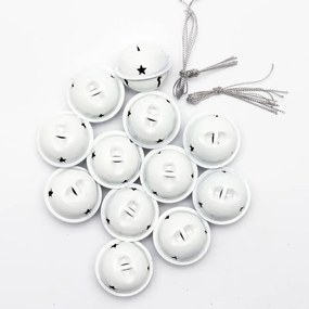 DECOLED Biele kovové valčeky, 4 cm - 12 ks v balení.