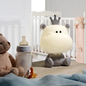 ONLI - LED stmievateľná detská nočná lampička PUPPIES LED/3W/230V 25 cm hroch/sivá