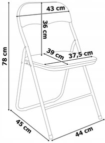 Sada cateringového nábytku FETA bílá/černá