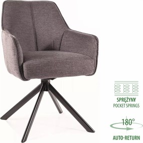 SI Stolička Notti Brego tmavo šedá