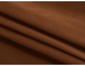 Čalúnená dvojlôžková posteľ v terakotovej farbe s úložným priestorom s roštom 140x200 cm Kiana – Makamii