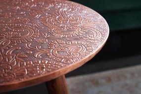 Dizajnový odkladací stolík Hadelinde 50 cm meď