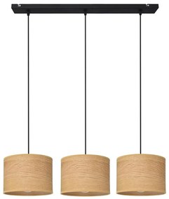 Luster na lanku ALBA 3xE27/15W/230V hnedá/čierna