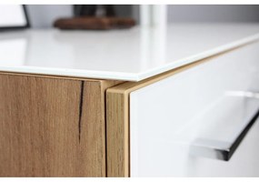 Biela prírodná skrinka v dekore duba 80x120 cm Monteria - Germania