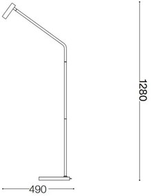 Ideal Lux - LED Stojacia lampa EASY LED/3,5W/230V CRI 90 mosadz