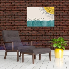 Obraz - Abstraktná maľba pláže N⁰1 (70x50 cm)