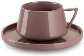 Porcelánová šálka s podšálkou Luna Pink 200 ml
