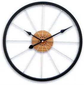 Nástenné hodiny Bicykel 42 cm čierne/hnedé