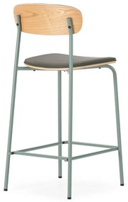 Tmavozelené čalúnené barové stoličky v súprave 2 ks (výška sedadla 65,5 cm) Saula – Marckeric