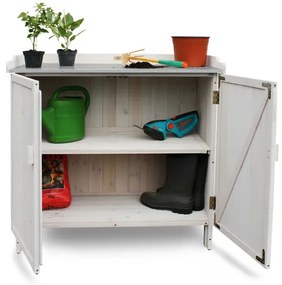 Habau Záhradná skriňa s pracovnou plochou (sivá)  (100271514)