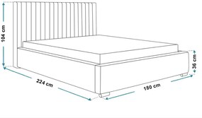 Čalúnená manželská posteľ LIAN 160 x 200