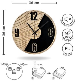 Nástenné hodiny ø 36 cm Ryan – Styler