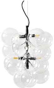 Dizajnová závesná lampa zo skla „Bubbles", Ø 32 x 42 cm