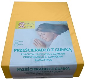 Plachta na posteľ jersey 90x200 kol. 5103 horčicová