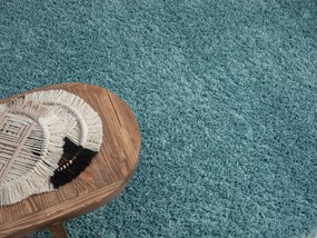 My Flair, Kusový koberec My Shaggy hellblau, 120x180, modrá, chodba / predsieň