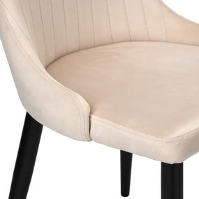 Jedálenská stolička LORIENT zamatová, béžová