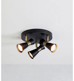 Markslöjd 108626 - Bodové svietidlo FOLIE 3xGU10/7W/230V čierna/mosadz