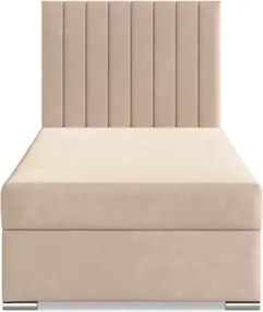 Čalúnená posteľ AGEN Velvet 90×200 cm béžová