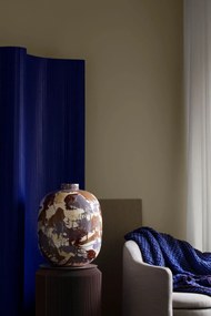 Broste Bavlnený prehoz Linda Baja Blue 130 x 180 cm