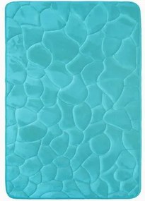 BO-MA koberce Protiskluzová koupelnová předložka 3D 0133 tyrkys - 50x80 cm