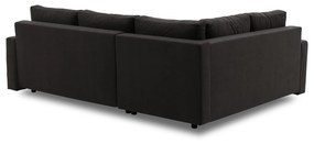 Rohová rozkladacia sedacia súprava GRANDE PLUS - color mikro Ľavá Čierna