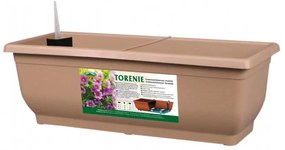 Truhlík samozavlažovací Torenie Modern 60cm hnedá