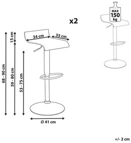 Set 2ks barových stoličiek Vanya (biela) . Vlastná spoľahlivá doprava až k Vám domov. 1076309