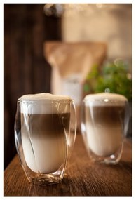 Sada 2 dvojstenných pohárov Vialli Design Latte, 300 ml