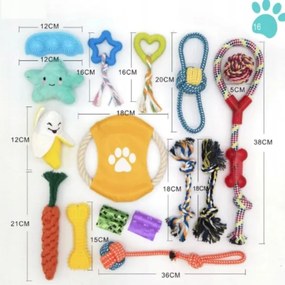 Sada 16 hračiek pre psov