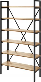 Regál Loft industriálny na knihy dub D6-40 120 cm