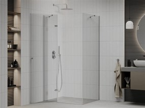Mexen Roma, sprchovací kút 70 (dvere) x 100 (stena) cm, 6mm číre sklo, chrómový profil, 854-070-100-01-00