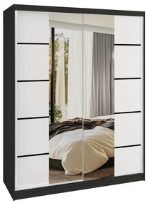 Šatníková skriňa SERENITY 133 cm biely mat ME SERENITY SZP6/0/B/W/0/HIAL
