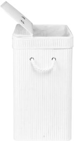 Kôš na bielizeň bambusový 100 l biely