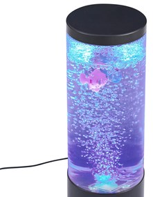 Bublinková trubica čierna 30 cm vrátane LED RGB - Sealife