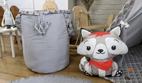 Detský stan TEEPEE (TÝPIE) ANIMALS s doplnkami - MACKO A KAMARÁDI - šedý