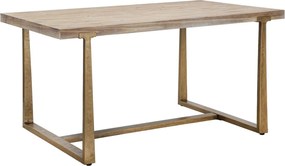 Jedálenský stôl Ankara 150 cm hnedý/zlatý
