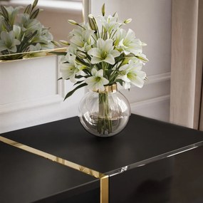 TV STOLÍK SANTINO ČIERNY LESK / ZLATÝ 158 cm